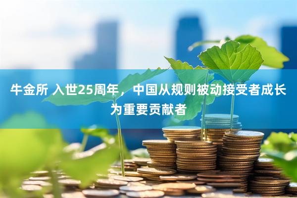 牛金所 入世25周年，中国从规则被动接受者成长为重要贡献者